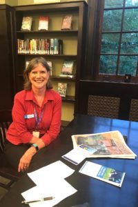 Lucy Thrasher, Manager of the Georgetown Public Library, has been a librarian in D.C. for over 20 years.