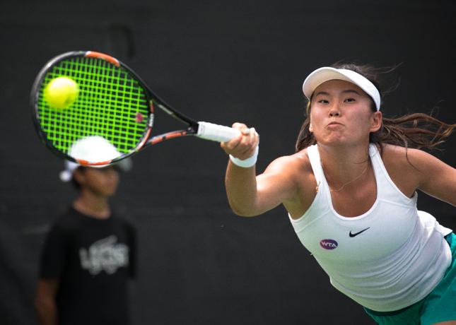 Zhaoxuan Yang (CHN) (photo) lost to Varvara Flink (RUS) in the Women's Tennis Association (WTA) Citi Open qualifying singles first round 7-6(0) 6-0 on Saturday, July 16.