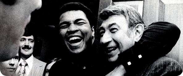 Ali with one of his sparring buddies.