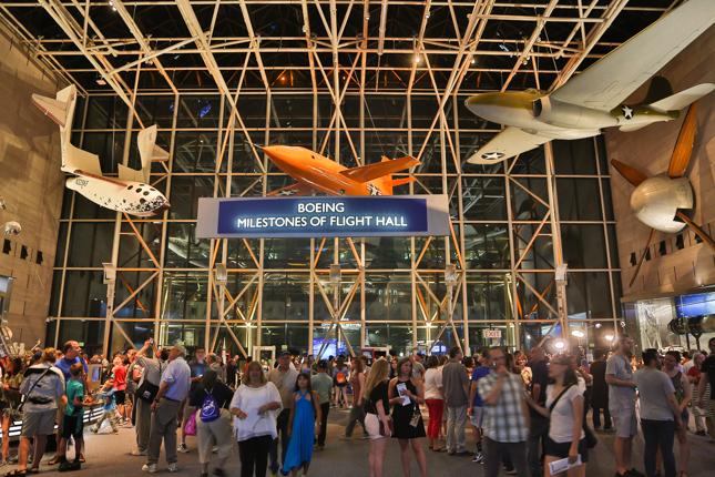 Thousands of visitors flooded the Smithsonian National Air and Space Museum on its 40th Anniversary on July 1 as the museum reopened the Boeing Milestones of Flight Hall.