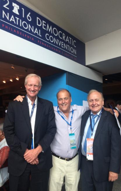 Council member Jack Evans, Georgetowner columnist and correspondent Mark Plotkin and D.C. Democratic Party counsel Don Dinan in Philadelphia.