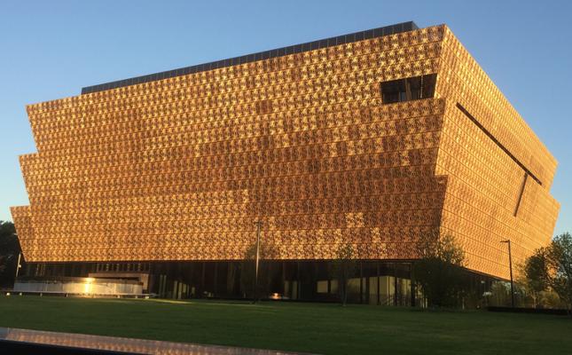 The soon-to-open African American History Museum on the National Mall.