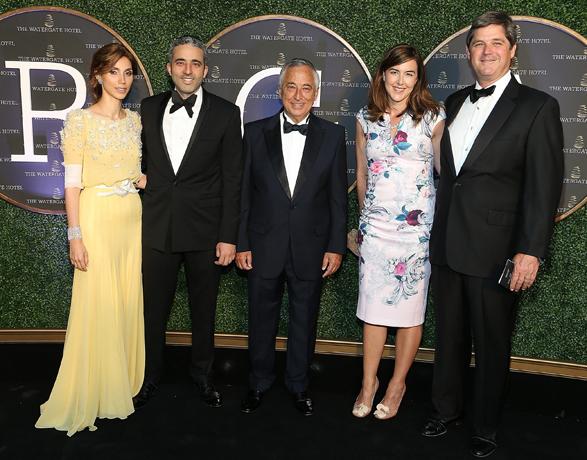 Rakel Cohen and Jacques Cohen, owners of the Watergate Hotel, with Albert Cohen, Anne Henry and William Kennedy Smith, who is a Foggy Bottom advisory neighborhood commissioner.