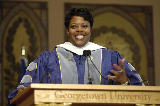 Kaya Henderson received an honorary doctorate from her alma mater, Georgetown University, in 2012.