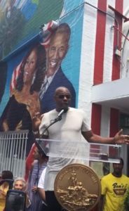 Comedian Dave Chappelle is on the new mural at Ben’s Chili Bowl. Courtesy Stand Up For Democracy. 