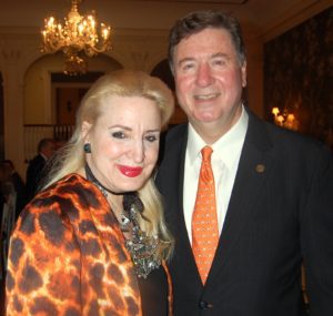 Lobbyist Christine Warnke and Virginia’s former governor and senator George Allen.