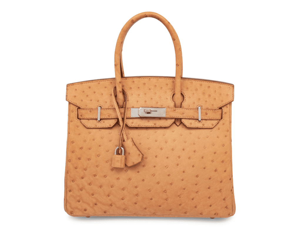 Birkin 30 Ostrich leather Orange